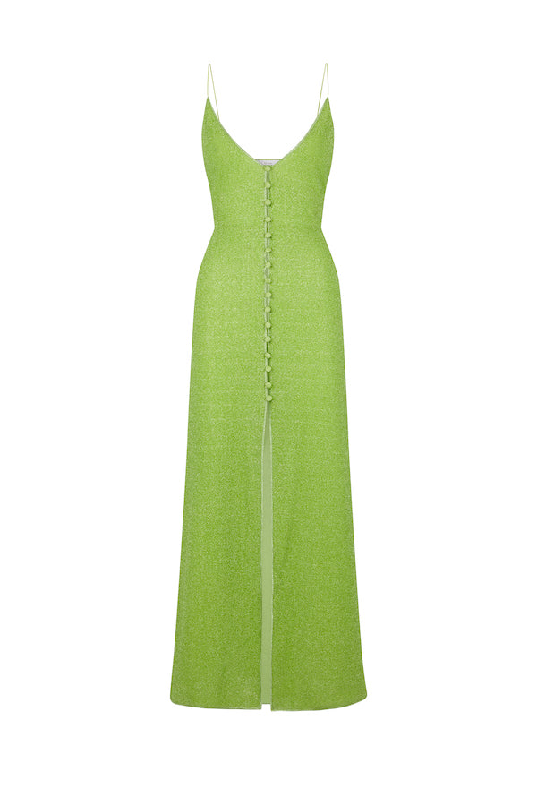 Oséree | Lumiere Button Up Dress Lime | Girls with Gems