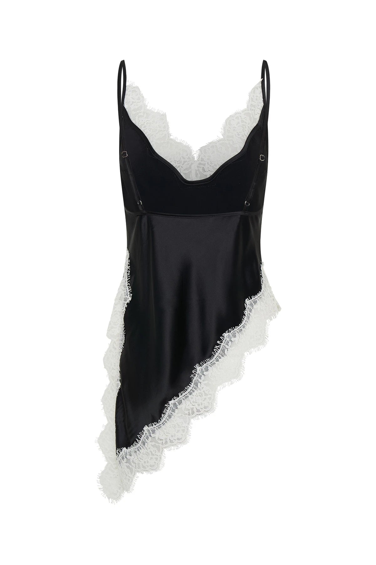 Lilah Lace Trim Top Black