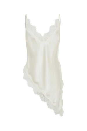 Lilah Lace Trim Top Ivory