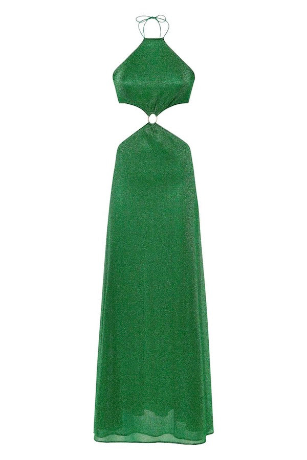 Oséree | Lumiere O Gem Cut Out Dress Emerald | Girls with Gems