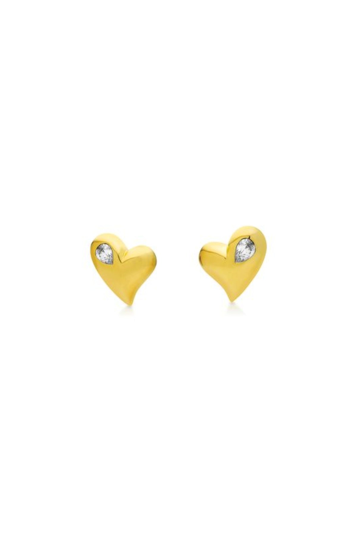 Lazio Earrings by Amber Sceats – handcrafted in Italy from 24K gold-plated brass with cubic zirconia, offering timeless elegance and shine.
