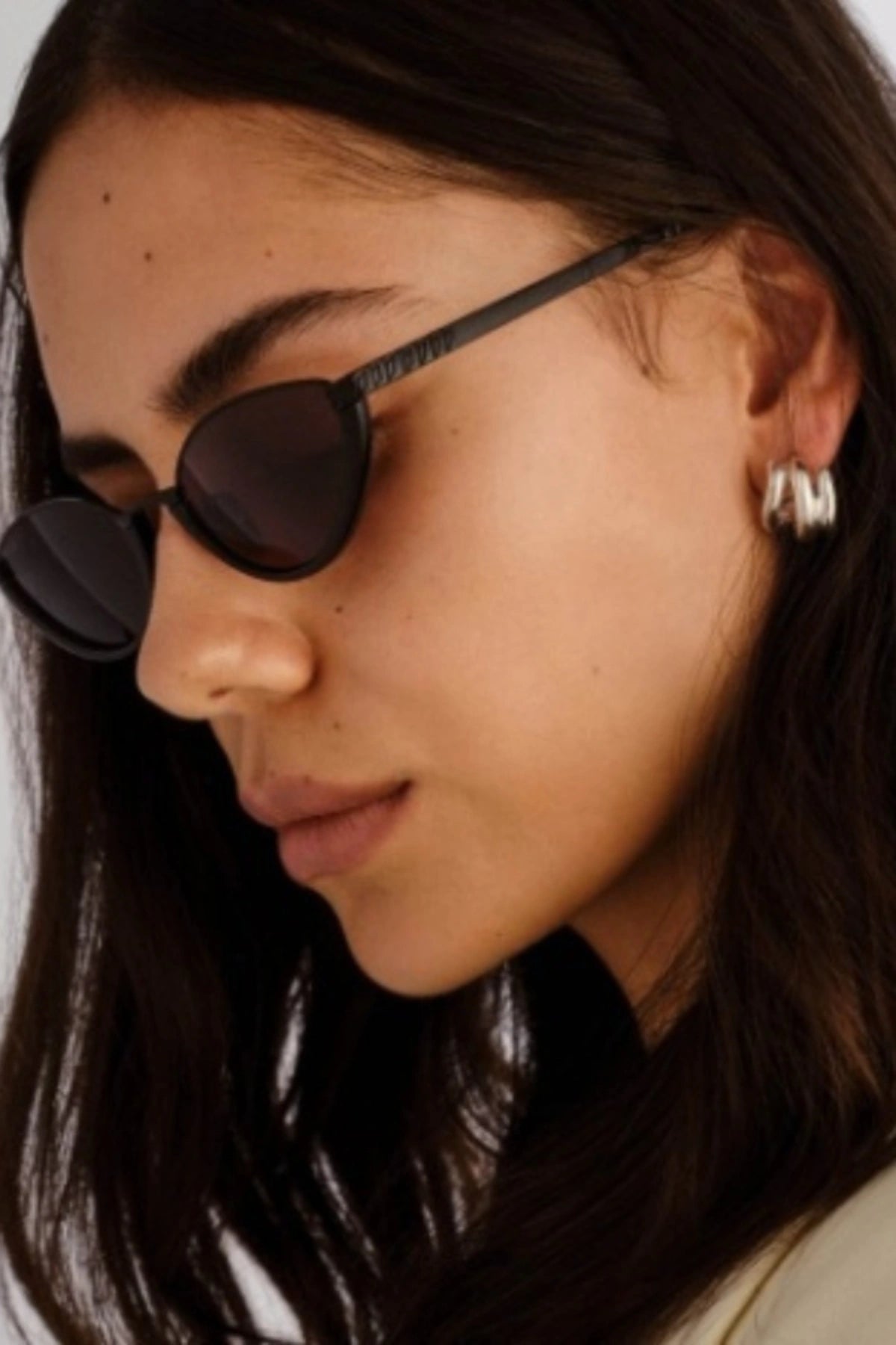 Lia Black by Luv Lou, cat-eye sunglasses with black frame and smoke lenses, a trendy piece perfect for timeless everyday wear or chic summer styling.