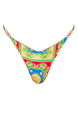 Lia Bottom Posidonia by Sommer Swim, V cut bikini bottoms with gold detail. Perfect for beach days or mix and match swim looks.