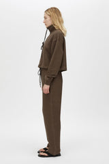 Lloyd Funnel Neck Sweater Chocolate by Camilla and Marc - oversized knit sweater with funnel neck and drawcord, perfect for cozy elevated styling.