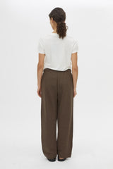Lloyd Track Pant Chocolate by Camilla and Marc - relaxed knit track pants with drawstring waist and straight leg, perfect for elevated loungewear styling.