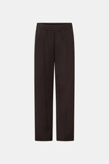 Locus Scuba Pant Espresso by Camilla and Marc - mid rise scuba pants with stripe detail and pintuck, perfect for elevated casual styling.