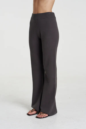Lounge Knit Pant Shadow by Summi Summi – relaxed organic cotton knit pants for elevated comfort and everyday wear.
