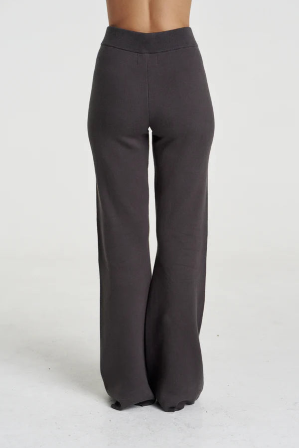 Lounge Knit Pant Shadow by Summi Summi – relaxed organic cotton knit pants for elevated comfort and everyday wear.