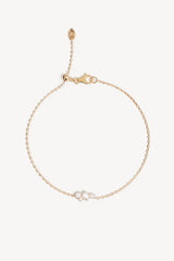 Love In Stillness Pearl Bracelet by By Charlotte, 18k gold vermeil bracelet with freshwater pearl and cubic zirconia details.