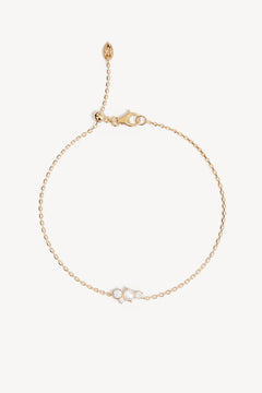 Love In Stillness Pearl Bracelet by By Charlotte, 18k gold vermeil bracelet with freshwater pearl and cubic zirconia details.