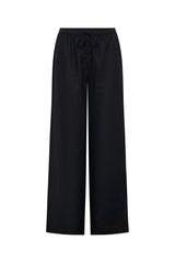 Luna Linen Pant in Black by Sneaky Link – a breathable linen pant with elastic waist and relaxed fit. Perfect for effortless summer styling.