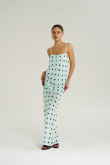 Luna Maxi Dress Pinot Drops by Summi Summi - flowing viscose maxi dress with printed design, designed for a soft feminine silhouette.