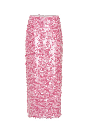 Margot Sequin Midi Skirt Pink