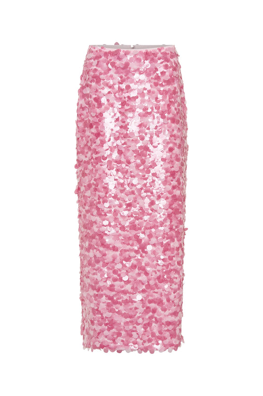 Margot Sequin Midi Skirt Pink