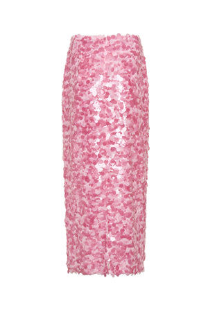 Margot Sequin Midi Skirt Pink