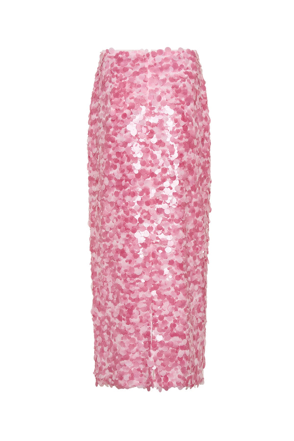 Margot Sequin Midi Skirt Pink
