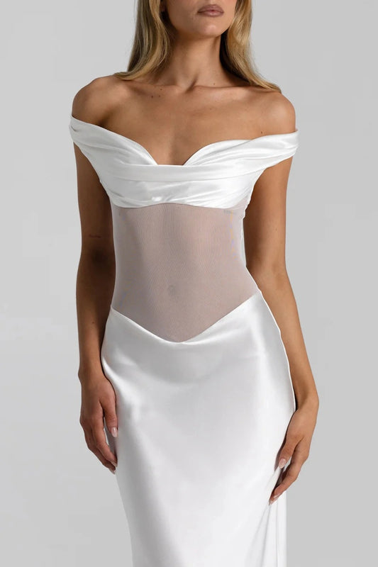 MU A51S Gold by Miu Miu – rimless wraparound rectangle sunglasses with gold metal temples and bold logo lenses for a sleek modern look.
