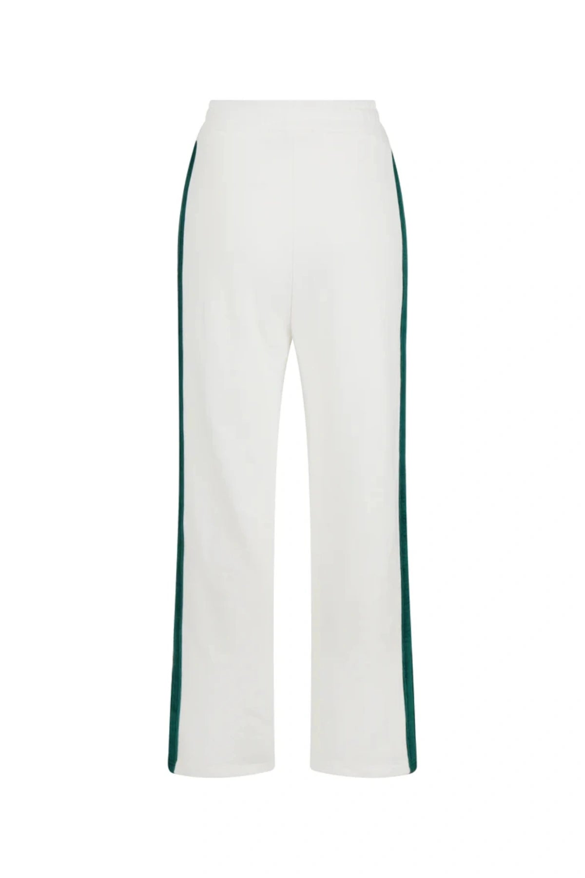 Mallorca Trackpant Snow by Araminta James, cotton knit pants with velour trims and relaxed fit, a trendy piece perfect for laid-back or coordinated styling.