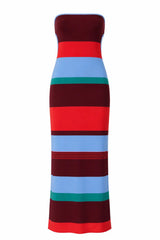 Mambo Maxi Dress Funky Aperol by Baobab, reversible strapless maxi dress with bold cutout detailing.