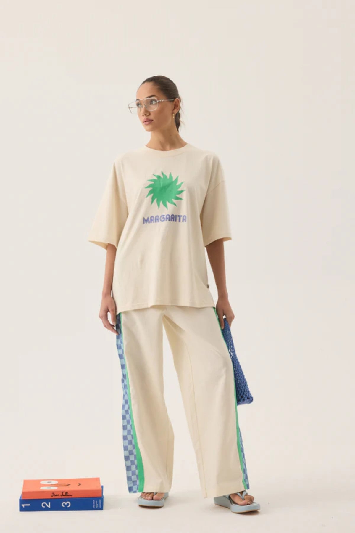 Margarita Tee by Araminta James — an oversized natural cotton tee with a front graphic, perfect for relaxed everyday styling.
