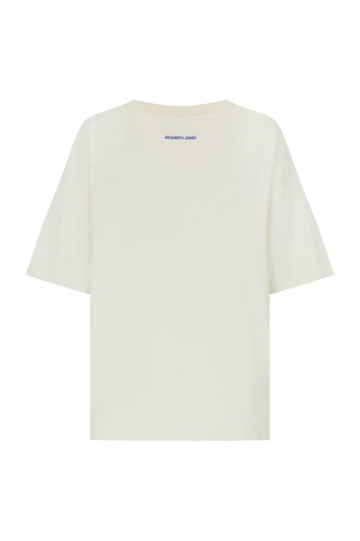 Margarita Tee by Araminta James — an oversized natural cotton tee with a front graphic, perfect for relaxed everyday styling.