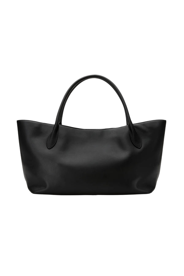 Marlow Tote Black by Reh Studios - genuine leather tote with spacious interior and sleek structure, perfect for work, travel, and daily essentials.