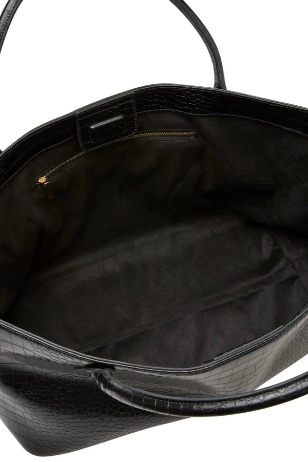 Marlow Tote Croc Embossed by Reh Studios, leather tote with structured design. Perfect for work, travel, or everyday use.