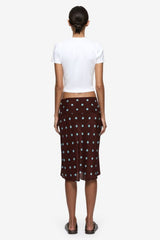 Mathilde Midi Skirt Polka Dot by Bec + Bridge – a midi skirt with polka dot print and sleek fit. Perfect for everyday styling.