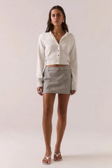 Maven Skort Ink by Sovere – knit skort with tailored silhouette and soft jersey knit fabric.