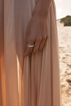 Mescal Ring by Amber Sceats, layered crystal and gold ring, perfect for elevated everyday or evening styling.