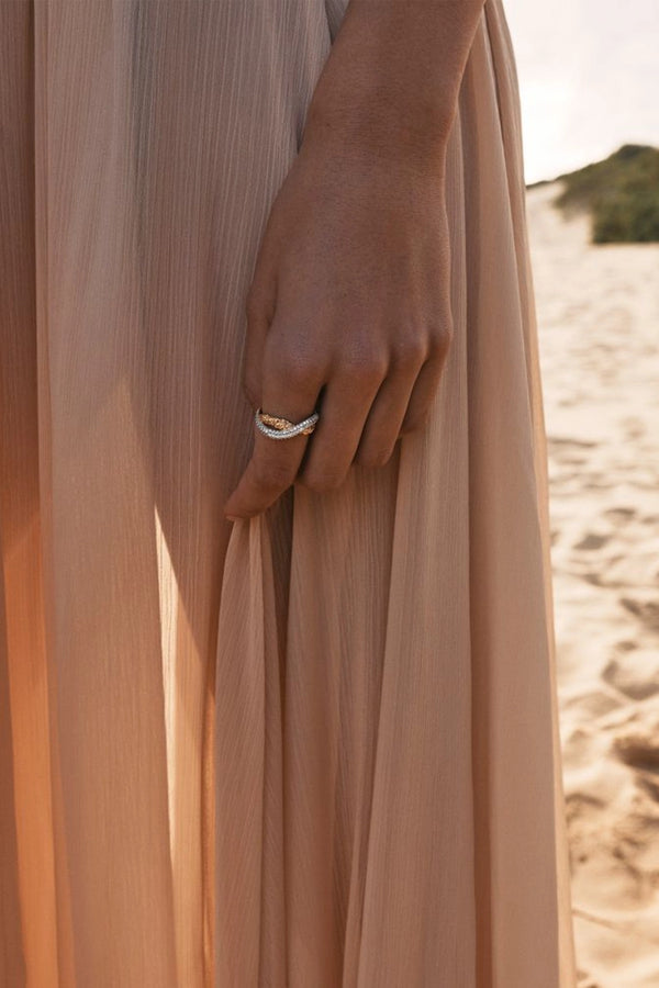 Mescal Ring by Amber Sceats, layered crystal and gold ring, perfect for elevated everyday or evening styling.