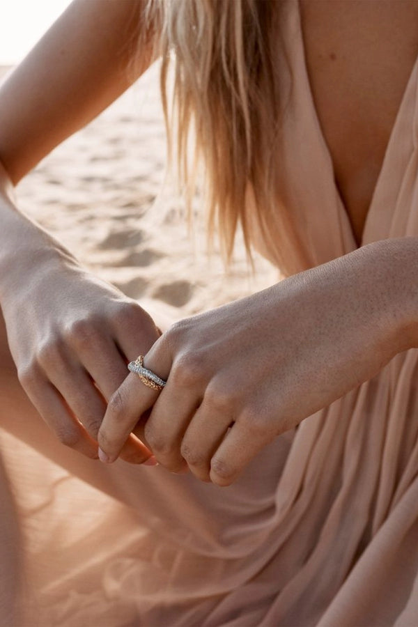 Mescal Ring by Amber Sceats, layered crystal and gold ring, perfect for elevated everyday or evening styling.