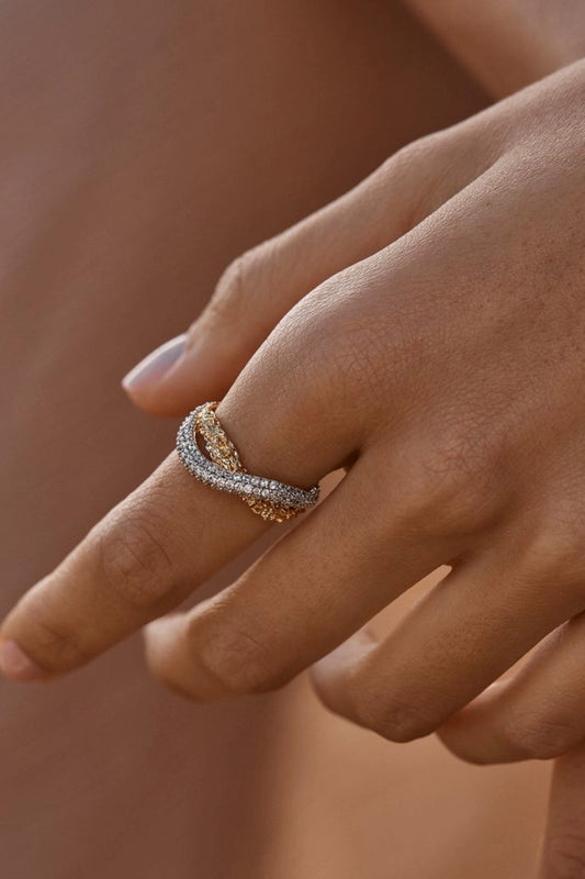 Mescal Ring by Amber Sceats, layered crystal and gold ring, perfect for elevated everyday or evening styling.