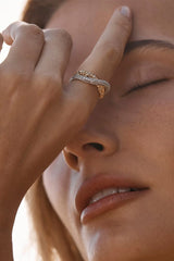 Mescal Ring by Amber Sceats, layered crystal and gold ring, perfect for elevated everyday or evening styling.