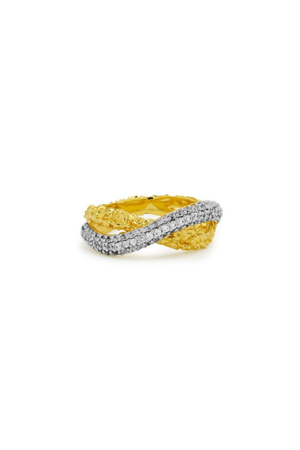 Mescal Ring by Amber Sceats, layered crystal and gold ring, perfect for elevated everyday or evening styling.