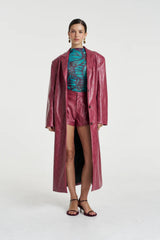 Mesh Long Sleeve Rouched Skivvy Jade Butterfly by Summi Summi – sheer ruched mesh top with signature butterfly print.