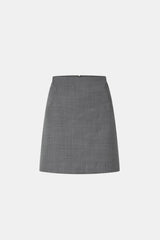 Meyer Mini Skirt in Charcoal by Camilla and Marc, a high-waisted tailored mini skirt with panel detailing and refined wool blend finish.