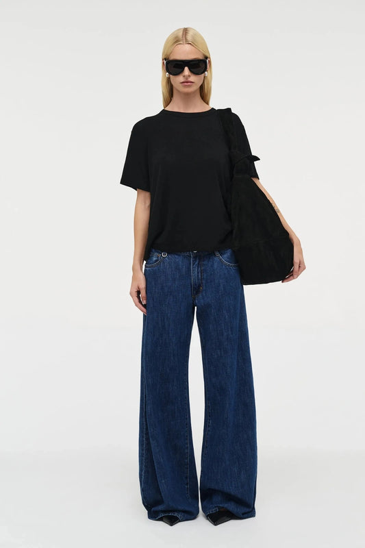 Milla Wide Indie by Neuw Denim, mid-rise wide-leg jean in lightweight rigid denim with ultra-long inseam, a trendy relaxed piece perfect for modern effortless style.