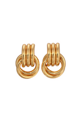 Mini Knot Earrings Gold by Heaven Mayhem – gold knot earrings with sleek design. Perfect for everyday styling.