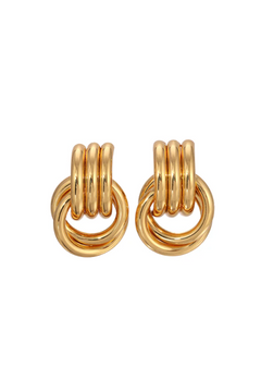 Mini Knot Earrings Gold by Heaven Mayhem – gold knot earrings with sleek design. Perfect for everyday styling.