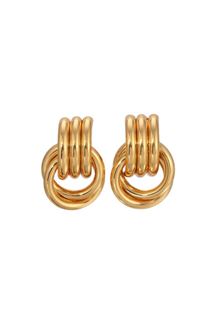 Mini Knot Earrings Gold by Heaven Mayhem – gold knot earrings with sleek design. Perfect for everyday styling.