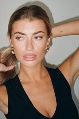 Mini Knot Earrings Mixed Metals by Heaven Mayhem – gold and silver knot earrings. Perfect for everyday styling.