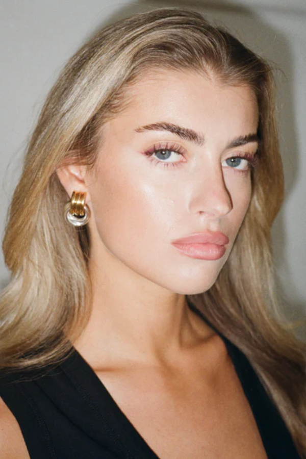 Mini Knot Earrings Mixed Metals by Heaven Mayhem – gold and silver knot earrings. Perfect for everyday styling.