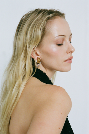 Mini Knot Earrings Mixed Metals by Heaven Mayhem – gold and silver knot earrings. Perfect for everyday styling.