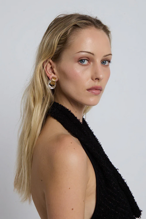 Mini Knot Earrings Mixed Metals by Heaven Mayhem – gold and silver knot earrings. Perfect for everyday styling.