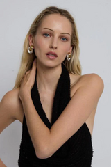 Mini Knot Earrings Mixed Metals by Heaven Mayhem – gold and silver knot earrings. Perfect for everyday styling.