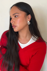 Mini Knot Earrings Silver by Heaven Mayhem – silver knot earrings with sleek design. Perfect for everyday styling.