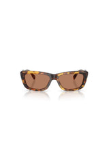 Miu Miu Honey Havana Sunglasses – a bold rectangular frame with brown lenses and logo temples. Perfect for statement styling.