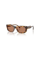 Miu Miu Honey Havana Sunglasses – a bold rectangular frame with brown lenses and logo temples. Perfect for statement styling.