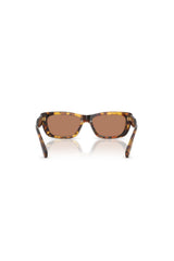 Miu Miu Honey Havana Sunglasses – a bold rectangular frame with brown lenses and logo temples. Perfect for statement styling.